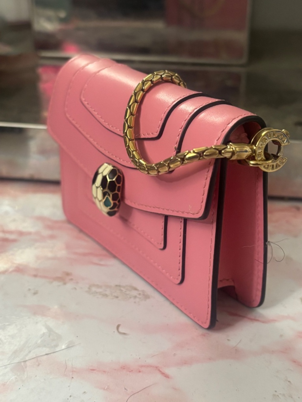 Bvlgari Micro Serpenti Bag Pink- Authentic - Picture 2 of 11